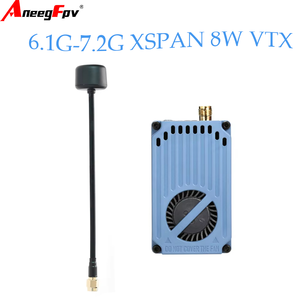 Drone Rc Controller And Receiver - RUSHFPV 6.1‑7.2G 8W X61728 VTX โมดูลส่งสัญญาณวิดีโอพร้อมเสาอากาศโพลาไรซ์แบบวงกลม