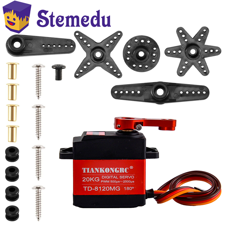 Rc Car Servo - เซอร์โวดิจิตอลสำหรับเกียร์โลหะกันน้ำ TD-8120MG แรงบิดสูง20กก. มุม180/270/360สำหรับ mobil REMOTE