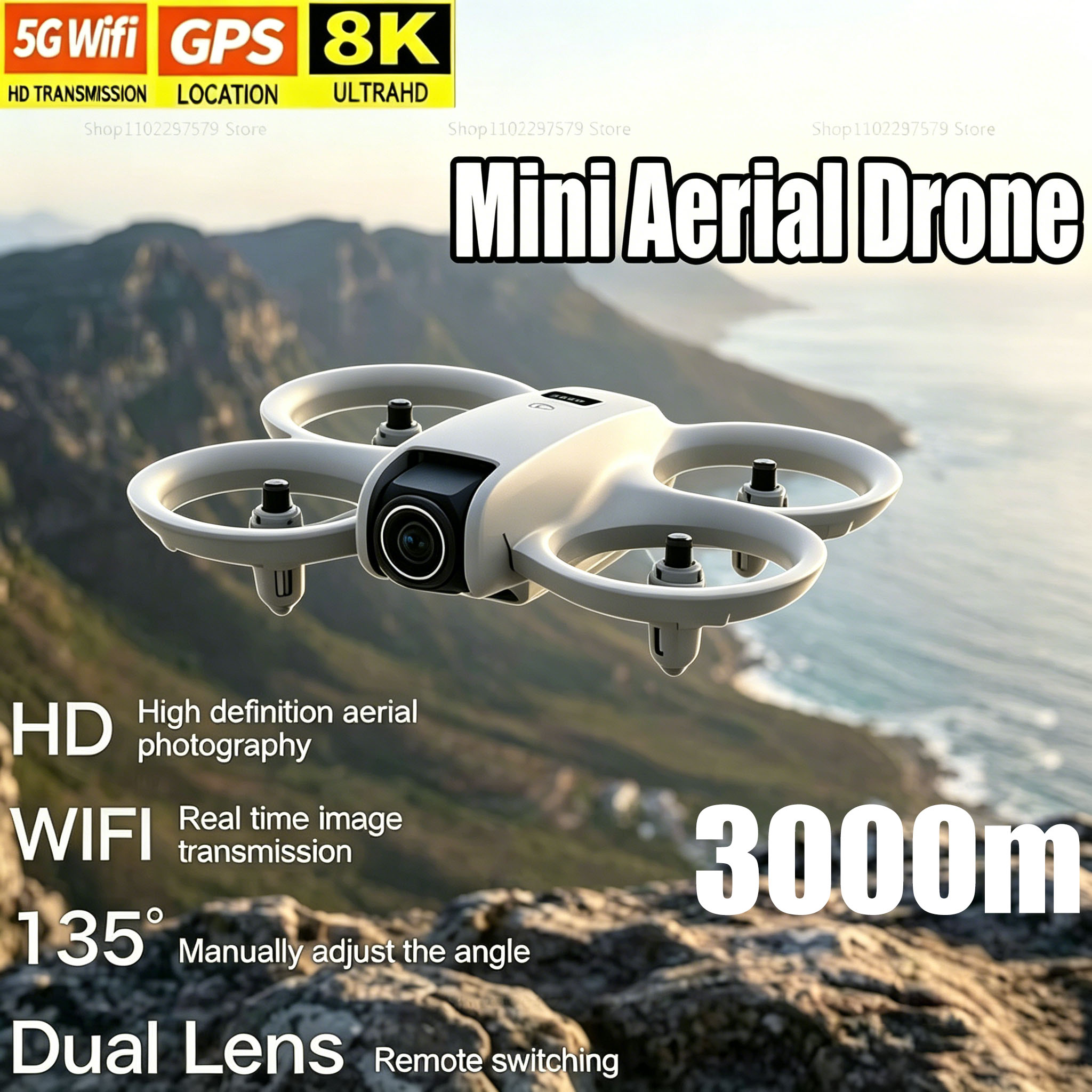 Drone Rc Harness - มินิโดรนพร้อมกล้อง 8K HD FPV โดรนแบบพับได้ มอเตอร์ไร้แปรงถ่าน