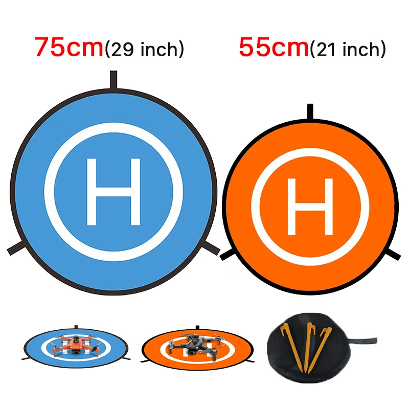 Drone Rc Foldable - อุปกรณ์เสริมโดรนควอดคอปเตอร์ แผ่นรองลงจอดแบบพับได้ ขนาด 55 ซม. 75