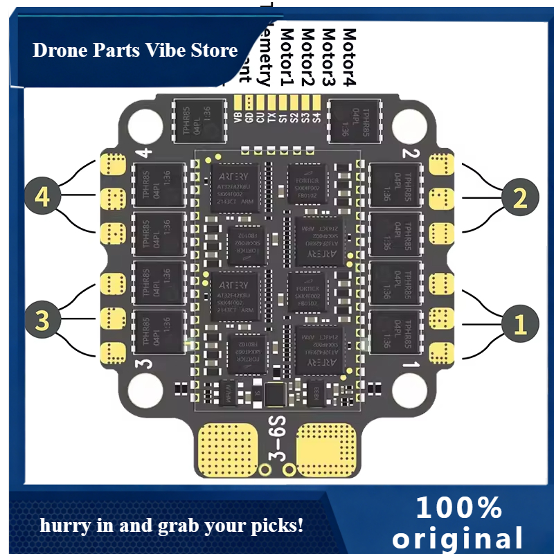 Drone Rc V4 - ชุดควบคุมการบิน APAocoda-RC F460 V4 60A Stack