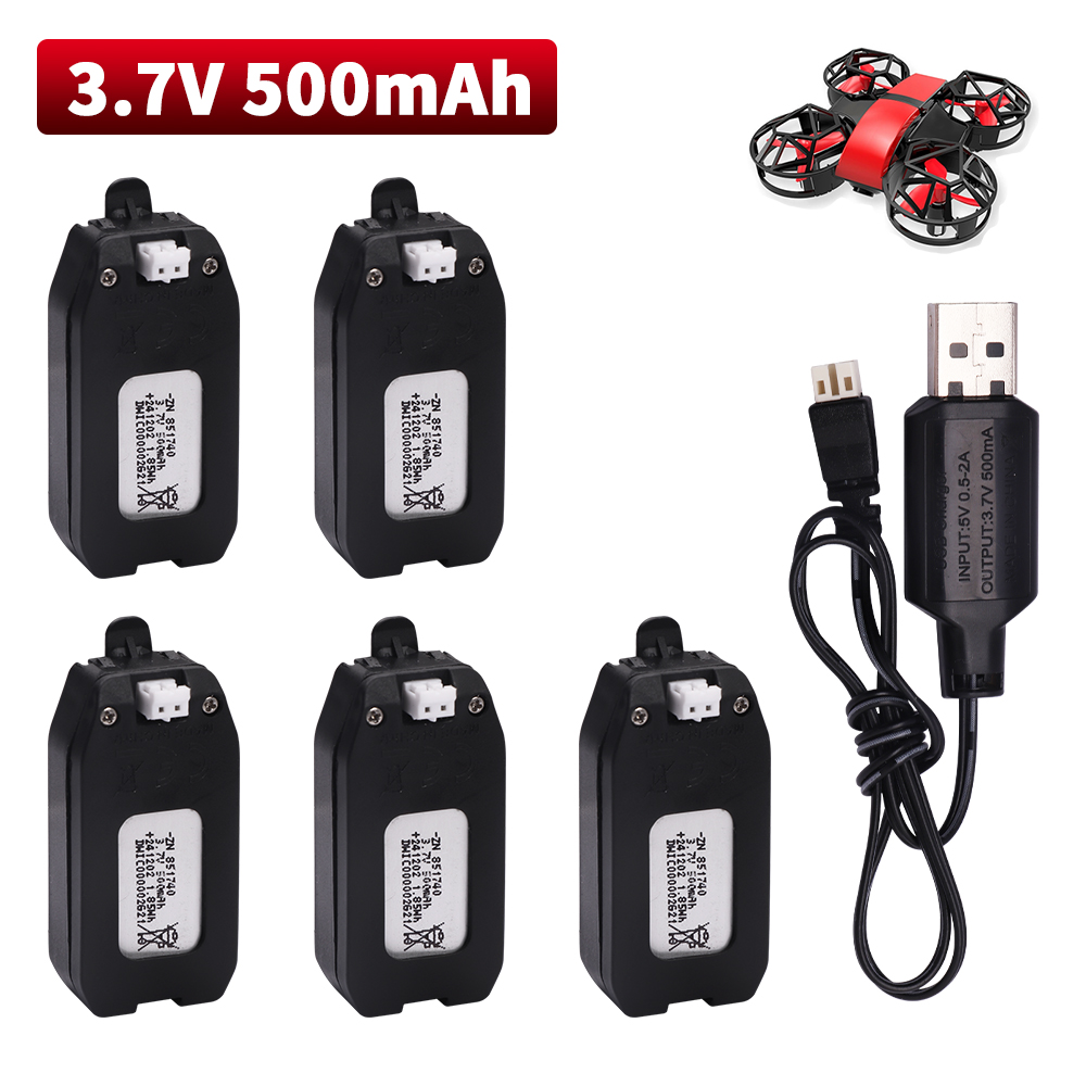 Drone Rc Leading - 3.7V 500mAh แบตเตอรี่ลิเธียมสําหรับ NH330 RH821 เครื่องบินสี่แกน