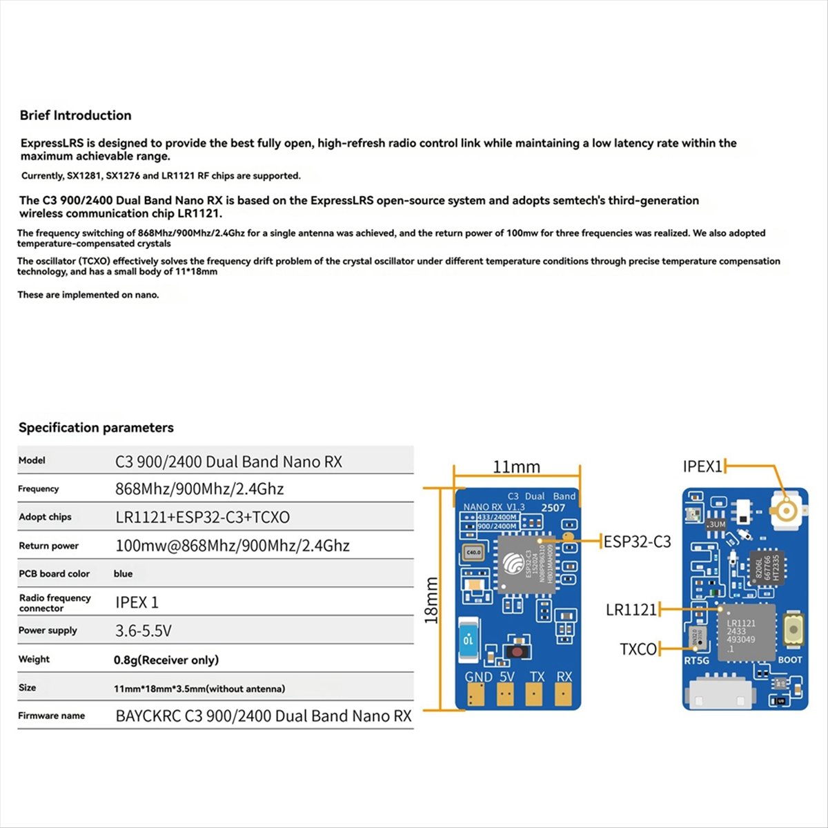 Drone Rc Frequency - ตัวรับสัญญาณ ELRS Dual Band Nano รุ่นขายดี