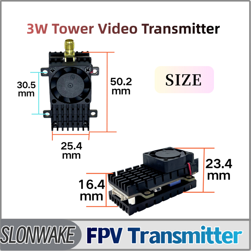 Drone Rc Simulator - โมดูลส่งสัญญาณวิดีโอ SLONWAKE 5.8G 3000mW แบบจำลอง VTX