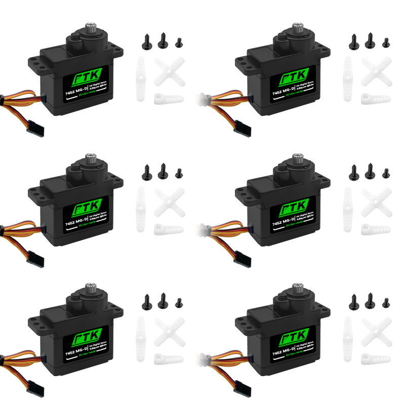 Rc Car Servo - PTK 7452 MG-D 9g เซอร์โวดิจิตอลเกียร์โลหะสำหรับ EPP