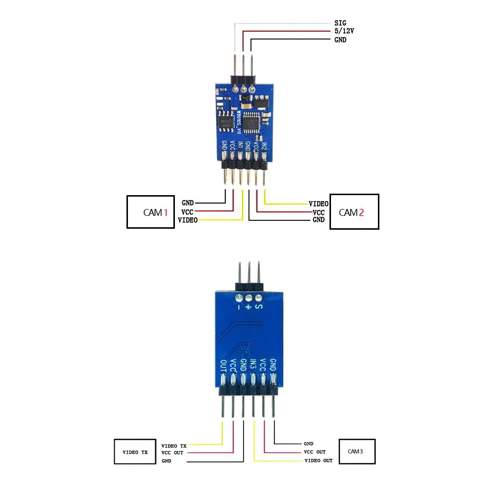 5.8G 3 ช่องวิดีโอสวิตช์เชอร์โม - Drone Rc Controller And Receiver บทวิจารณ์และราคา