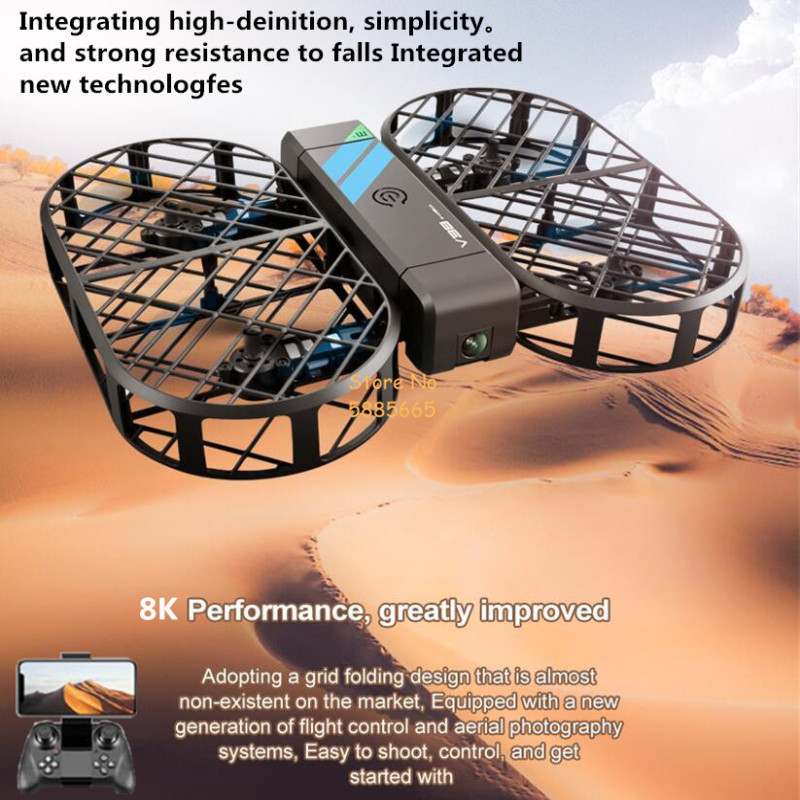 กล้อง 8K HD 360 °   การป้องกัน - Drone Rc Foldable บทวิจารณ์และราคา