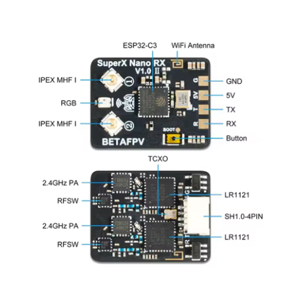ตัวรับสัญญาณ BETAFPV SuperX Ge - Drone Rc Frequency บทวิจารณ์และราคา
