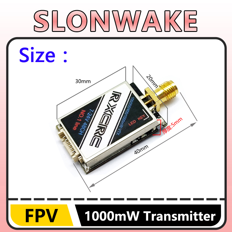 SLONWAKE 5.8G 48CH 1W VTX 100/ - Drone Rc Controller And Receiver บทวิจารณ์และราคา