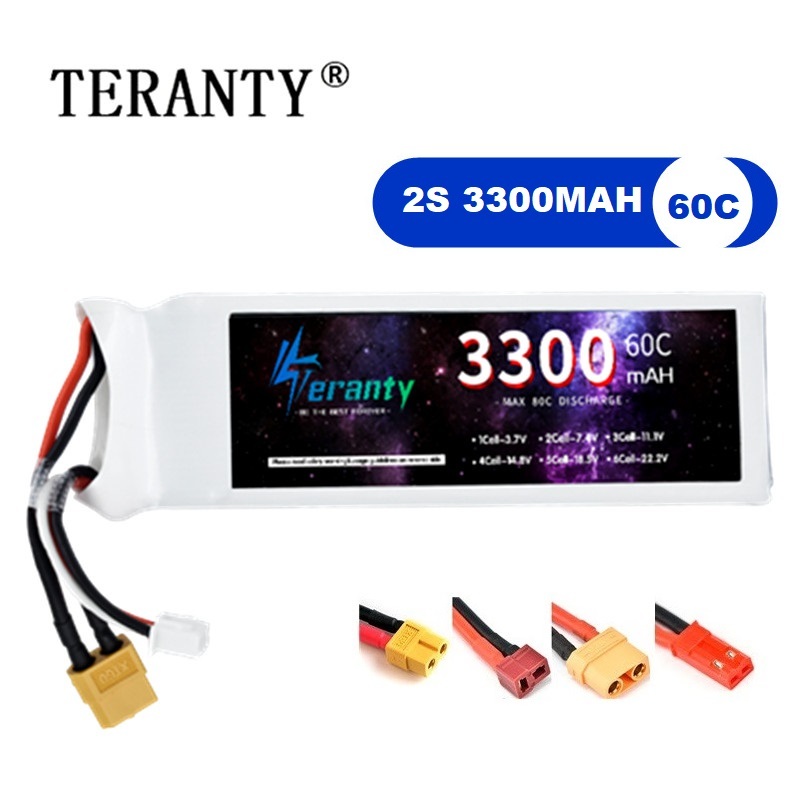 2S 7.4V LiPo แบตเตอรี่ 3300mAh - Drone Rc Leading บทวิจารณ์และราคา