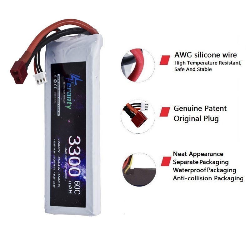 2S 7.4V LiPo แบตเตอรี่ 3300mAh - Drone Rc Leading บทวิจารณ์และราคา