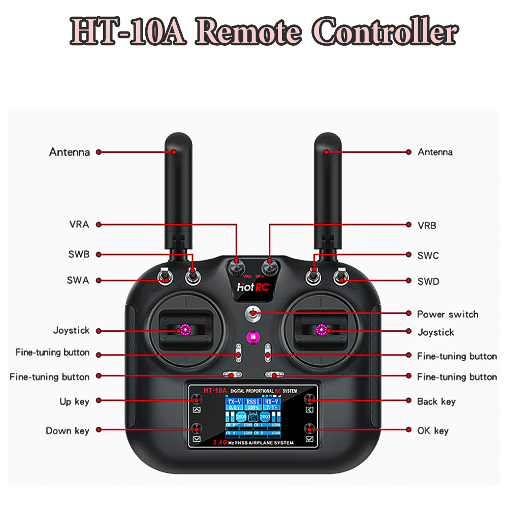 Hotrc HT-10A 2.4G 10CH เครื่อง - Drone And Car บทวิจารณ์และราคา