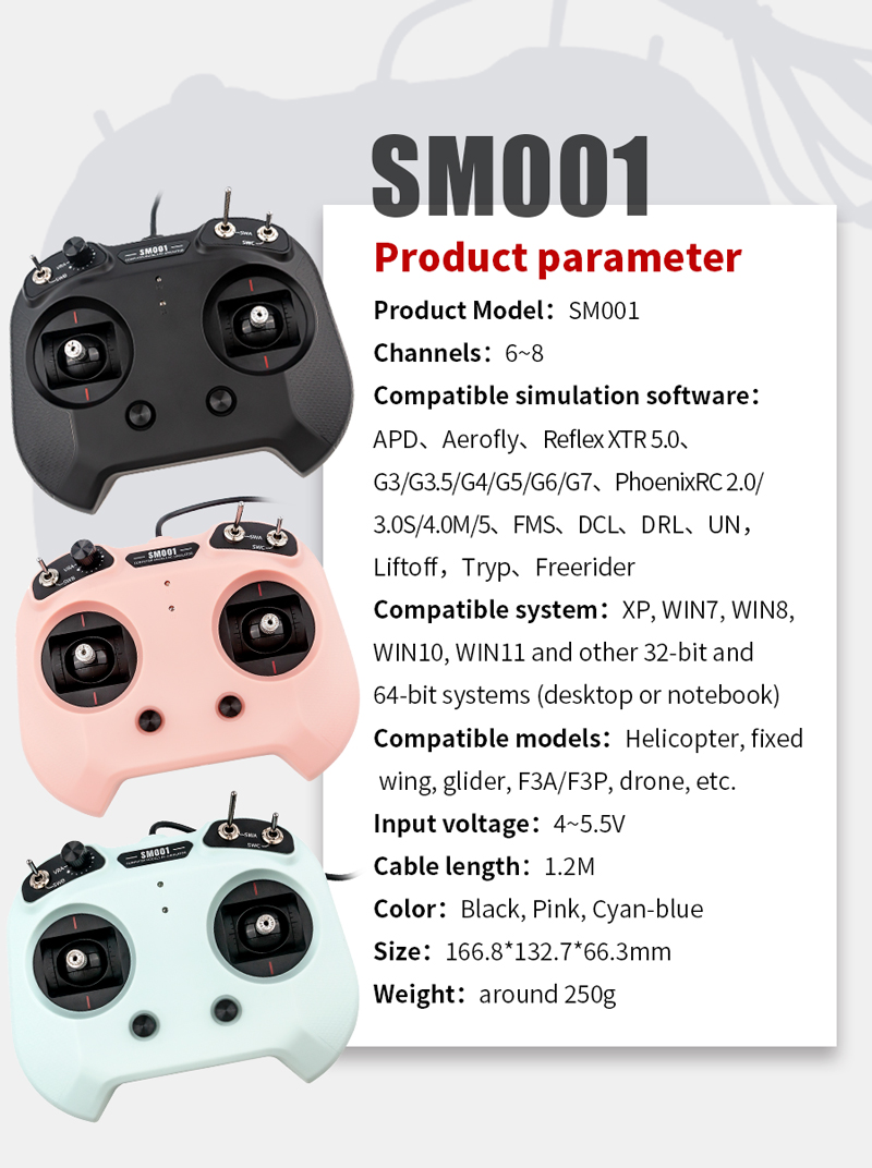 Flysky SM001 6/8CH RC จําลองสน - Drone Rc Simulator บทวิจารณ์และราคา