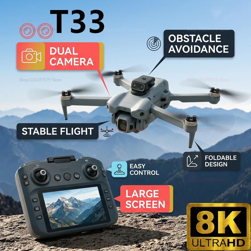 โดรนรุ่นใหม่ T33 RC ปี 2026 กล - Drone Rc Foldable บทวิจารณ์และราคา