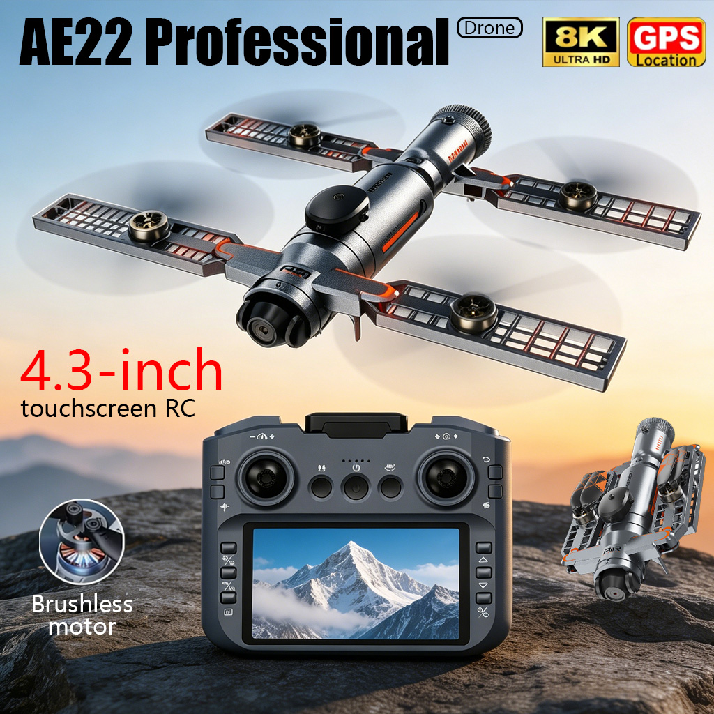 โดรนพับได้รุ่นอัพเกรด AE22 PRO - Drone Rc Harness บทวิจารณ์และราคา