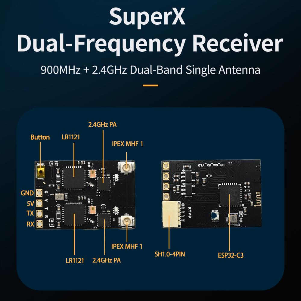 ตัวรับสัญญาณ HPXGRC Super X Du - Drone Rc Frequency บทวิจารณ์และราคา