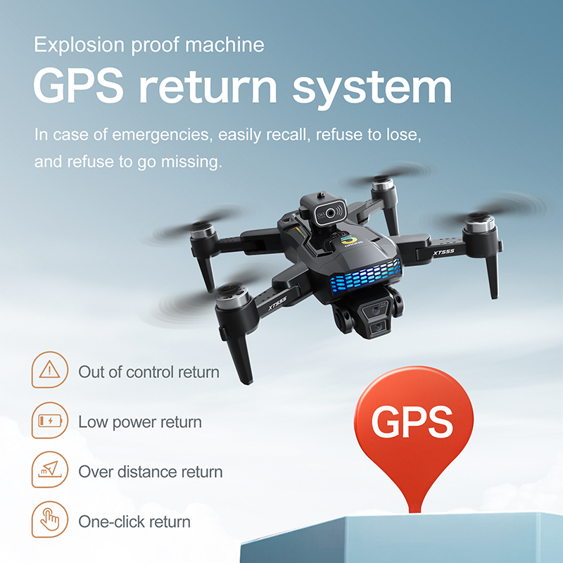 โดรนรุ่นใหม่ XT555 GPS RC พร้อ - Drone Rc Foldable บทวิจารณ์และราคา