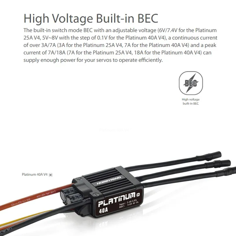Hobbywing Platinum 25A V4 Brus - Drone Rc V4 บทวิจารณ์และราคา