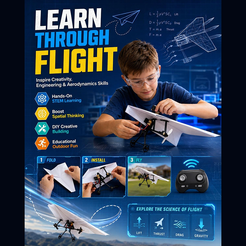 ชุดเครื่องบินกระดาษ RC พร้อมไจ - Drone Rc Jet บทวิจารณ์และราคา