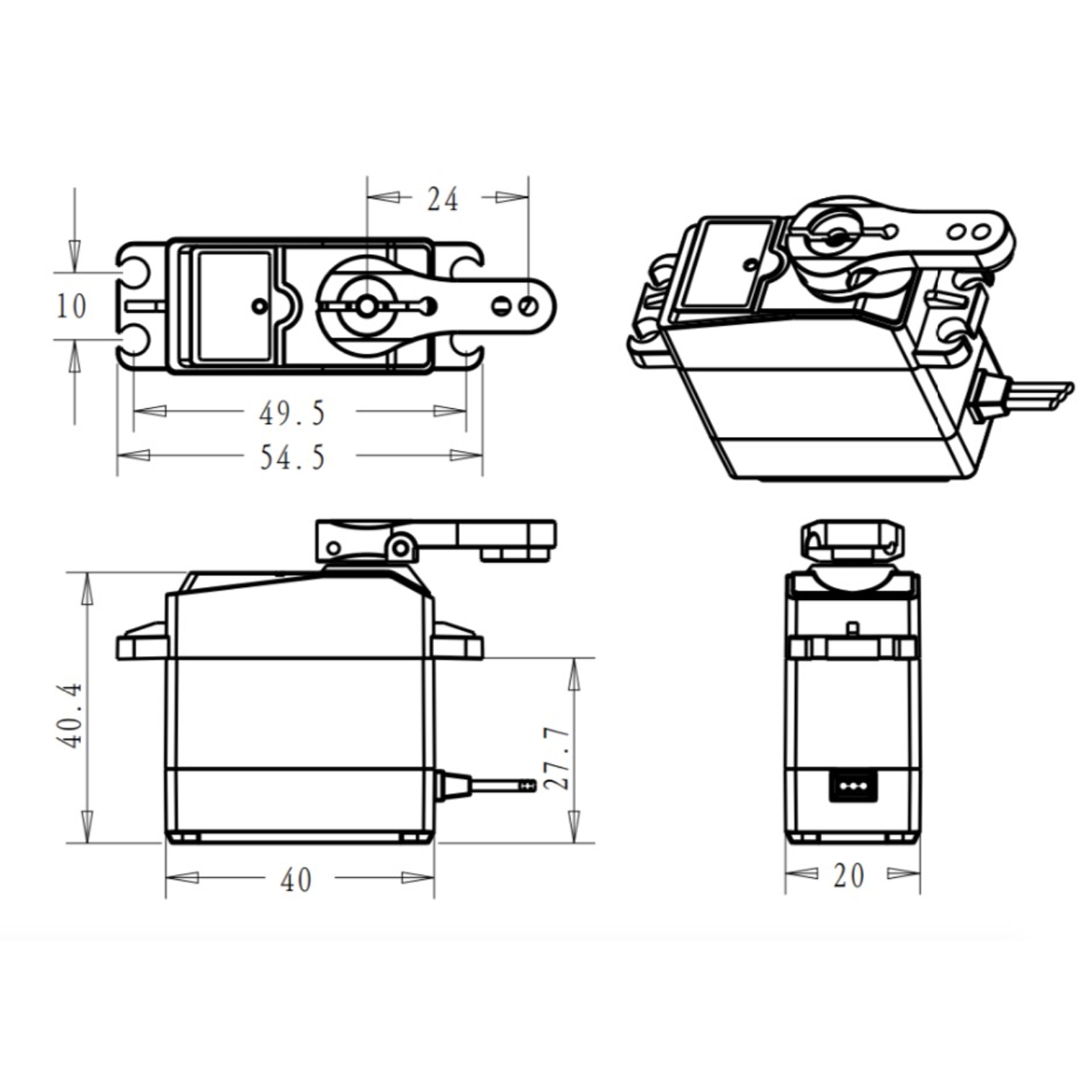 4PCS DS3225 25Kg RC Servo 180  - Rc Car Servo บทวิจารณ์และราคา