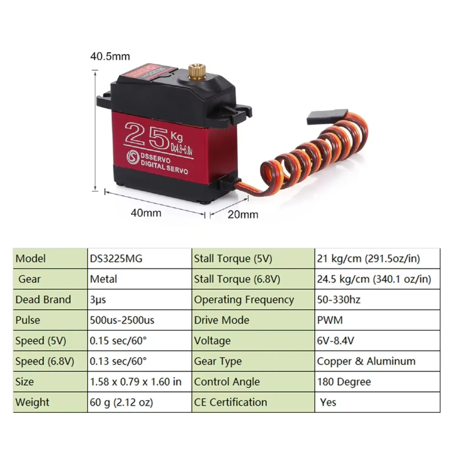 4PCS DS3225 25Kg RC Servo 180  - Rc Car Servo บทวิจารณ์และราคา