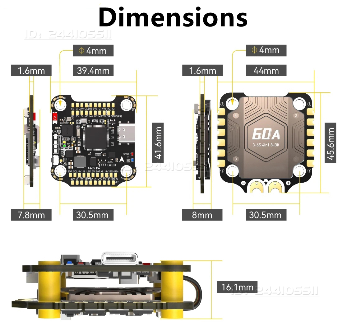 ชุดควบคุมการบิน F405 V4 FC พร้ - Drone Rc V4 บทวิจารณ์และราคา